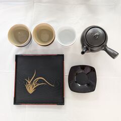 湯呑み６個 / 茶托４枚 / お盆１個 / 急須１個の画像