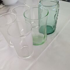 透明グラス6個 / コースター（新品）の画像