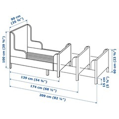 IKEA 伸長式ベッド ピンクの画像