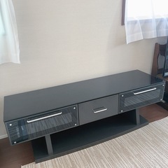 テレビ台 テレビボード ガラス天板黒色 (haruzion) 能見台の収納