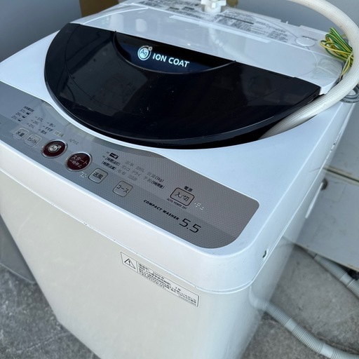 物価高救済SALE ！送料込み！ 実働確認済　SHARP ES-GE55K SHARP 中古 5.5kg 全自動洗濯機 Ag+ シャープ ES-GE55K-B 2011年
