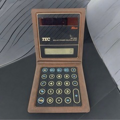最終値下げ‼️TEC 東芝 フリップ式ソーラー電卓 EC-340 20LUX SOLAR POWER CALCULATOR 折りたたみ 自宅保管品 現状品の画像
