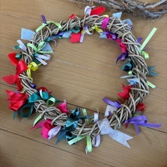 手作りリース　ハンドメイドの画像