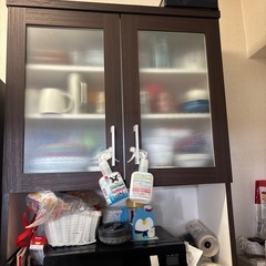 ニトリ✴︎食器棚✴︎キッチンボード✴︎ブラウンの画像