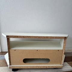 ホワイト　テレビボード　三角コーナーの画像
