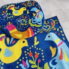 PIPI トイレマット　セット　鳥　青　ブルーの画像