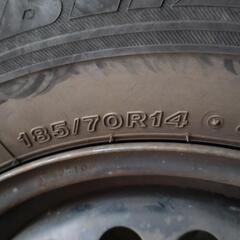 185/70R14　スチールホイール&スタッドレスタイヤの画像