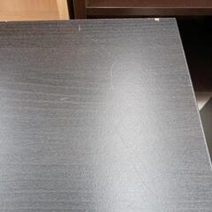 【ドリーム尾浜店】2段サイドチェスト　IKEA　BK　※キズ　ハガレ　スレあり　高さ(H)49×幅 (W)35×奥行(D)39.5(cm)の画像