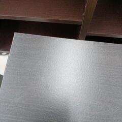 【ドリーム尾浜店】2段サイドチェスト　IKEA　BK　※キズ　ハガレ　スレあり　高さ(H)49×幅 (W)35×奥行(D)39.5(cm)の画像