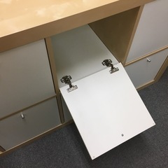 棚　ブロック棚　キャビネット　白　茶色の画像
