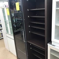 【ジャングル・ジャングル岩出店】【A823】食器棚 スライドドア ブラウン 中古 家具 和歌山 岩出市 紀の川市 海南市の画像