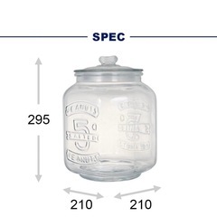 ダルトン(Dulton) ガラス クッキー ジャー 7L の画像