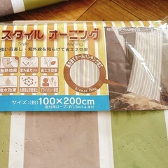 日除け☀️☀️オーニング 2枚100x200の画像
