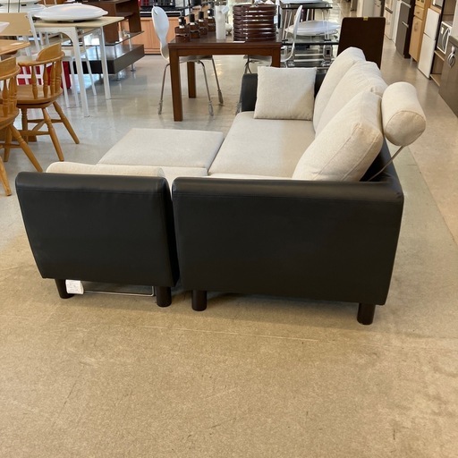 M2507-385 オーヤマ 3人掛けカウチソファ 3PCS-1810 キズ汚れ有り