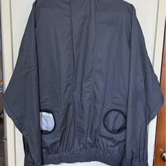 ワークマン AIR SENSOR-1 WI100 長袖ジャンパーW.IMPACT ダブルインパクト チャコール 3L 作業服　空調服　服のみ　古着の画像