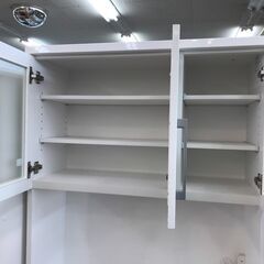 【ジャングル・ジャングル岩出店】【A825】食器棚 ホワイト ★値下げ致しました★ 中古 家具 和歌山 岩出市 紀の川市 海南市の画像