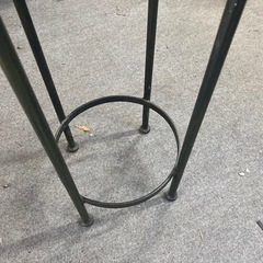 ラタン調×ブラック　スツールの画像
