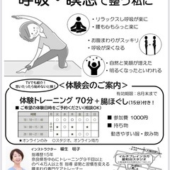 腸と脳の新感覚YOGAエクササイズの画像