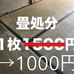 期間限定値下げ！不用になった畳を処分します