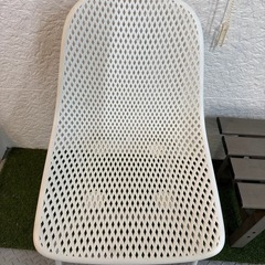 メッシュ　ホワイトチェアの画像