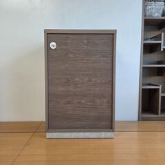 未使用訳あり キッチンカウンター 幅60 高さ92.5 グレージュ ベージュ ライトブラウン 背面化粧 収納 間仕切り 食器収納 レンジボードの画像