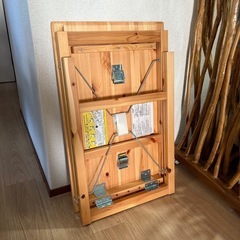 無印良品の折り畳み式デスク/テーブル 木目の画像