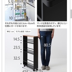 tower スリムラック 隙間収納の画像