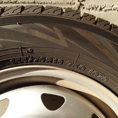 スタッドレスタイヤ　155/70r13 ホイール付き　セットの画像