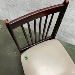 【カリモク】刈谷木工 ダイニングチェア 木製 椅子 オールドカリモク 当時物 アンティーク レトロ 国産家具 チェア 和風家具 ⑦ Y1985の画像