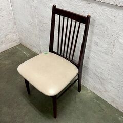 【カリモク】刈谷木工 ダイニングチェア 木製 椅子 オールドカリモク 当時物 アンティーク レトロ 国産家具 チェア 和風家具 ⑦ Y1985の画像