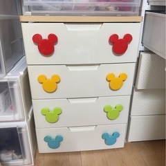 ミッキー　チェスト子供用タンスの画像