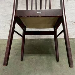 【カリモク】刈谷木工 ダイニングチェア 木製 椅子 オールドカリモク 当時物 アンティーク レトロ 国産家具 チェア 和風家具 ⑧ Y1986の画像