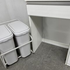 NITORI/ニトリ キッチンボード リガーレ 幅120 ダストBOX付 ソフトクローズ モイス レンジボード 食器棚 中古家具 店頭引取歓迎 R9887の画像