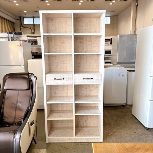 本棚 書棚 オープンラック 完成品 幅82cm ブックシェルフ 木製 レトロ アンティーク調 リビング 収納 日本製