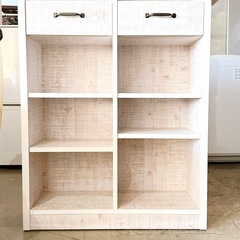 本棚 書棚 オープンラック 完成品 幅82cm ブックシェルフ 木製 レトロ アンティーク調 リビング 収納 日本製の画像