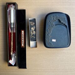 長期保管品　書道セット　硯・筆・墨　4500円でお譲りしますの画像