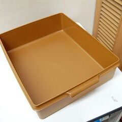 TUPPER WARE 収納ケース 幅48×奥38×高12cm セピア 収納ケース 収納 保存容器 タッパーウェア 札幌市 清田区 平岡の画像