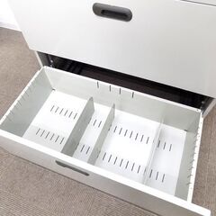 新札幌 PLUS/プラス ラテラルファイリングキャビネット L5-105H-3 書庫 3段 スチール製 オフィス用品 什器 W900xD450xH1050 No.3520の画像