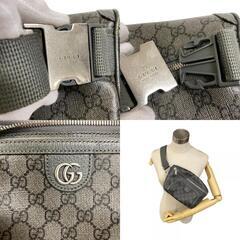 グッチ GUCCI ウエストバッグ GGスプリームキャンバス GGマーモント 733868 グレーの画像