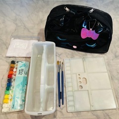 猫　絵の具セット　　の画像