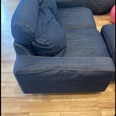 無印2シーターフェザーポケットコイルソファの画像