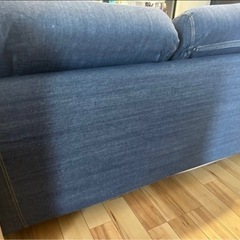 無印2シーターフェザーポケットコイルソファの画像