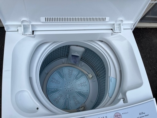 AQUA2021年冷蔵庫2022年洗濯機セット　分解洗浄済み AQUA 全自動洗濯機 AQW-S6N 2022年製 6.0Kg 内部分解清掃済 中古