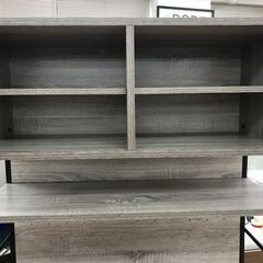 【ｼﾞｬﾝｸﾞﾙｼﾞｬﾝｸﾞﾙ金沢店】食器棚 木目調/グレー W(幅)90.0cm×D(奥行き)38.0cm×H(高さ)186.0cm ※クリーニング済みの画像