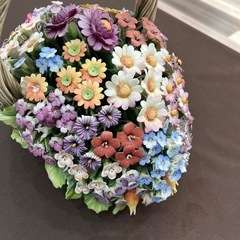 【ジャングルジャングル岸和田和泉インター店】カポティモンテ フラワーバスケット 陶花 置物 雑貨 和泉市 堺市 岸和田市 泉大津市 高石市 泉北郡熊取町（の画像