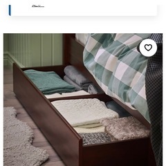IKEAシングルベッド 90x200cm 収納・マットレス付きの画像