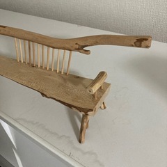 ミニベンチ　木製　　ミニチュア飾り用の画像