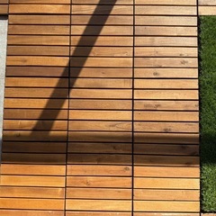 IKEA RUNNEN ウッドパネル フロアデッキ 複数枚セットの画像