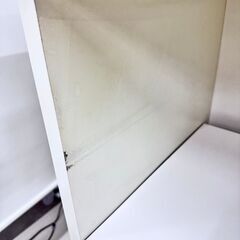 24807  2枚ガラス扉キッチンボード　幅140㎝　ソフトクローズ 松田家具   ◆大阪市内・東大阪市他 6,000円以上ご購入で無料配達いたします！◆ ※高槻・枚方方面◆西宮・尼崎方面◆生駒方面　それぞれ条件付き無料配送あり！            の画像