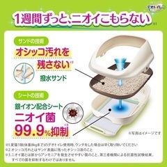 猫のシステムトイレ　の画像